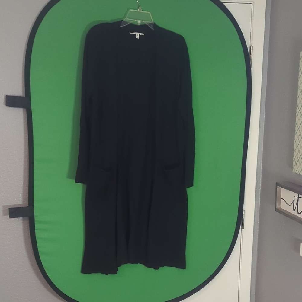 Time and Tru Black Long Sleeve Cardigan